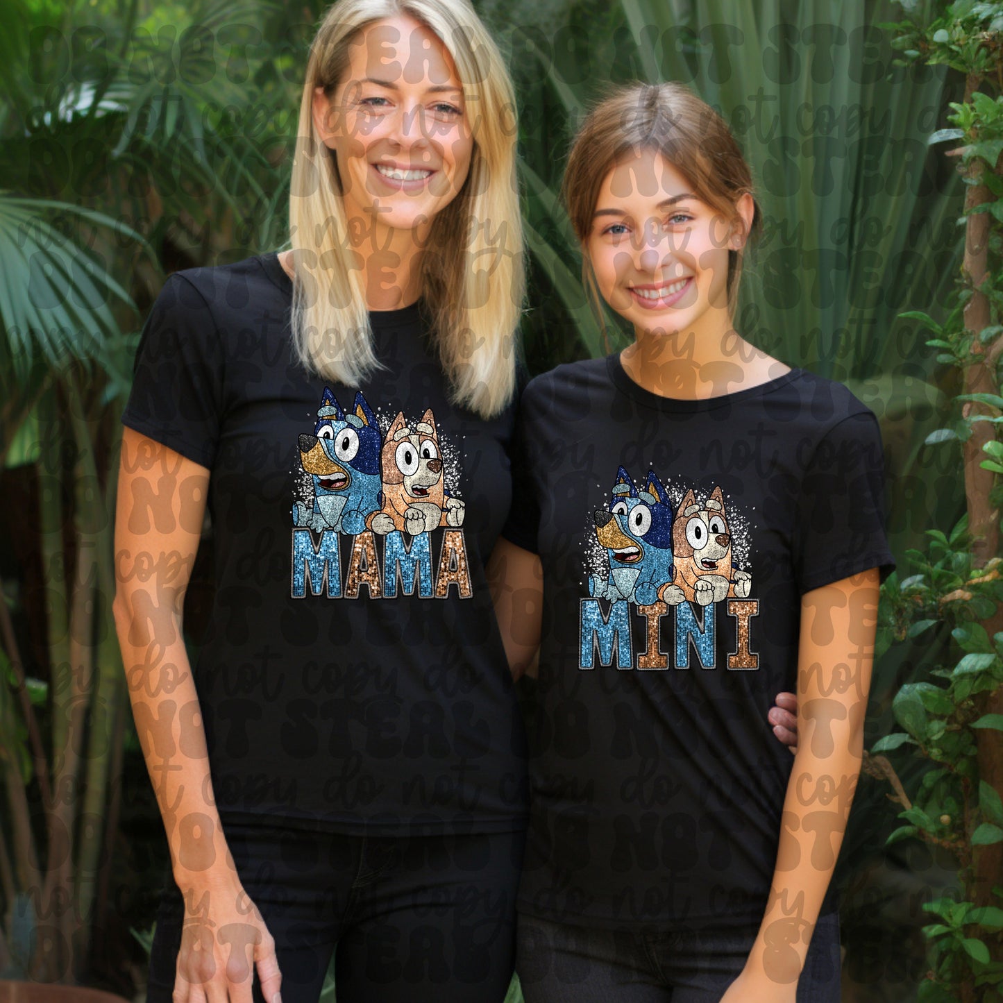 Bluey Faux Glitter Matching