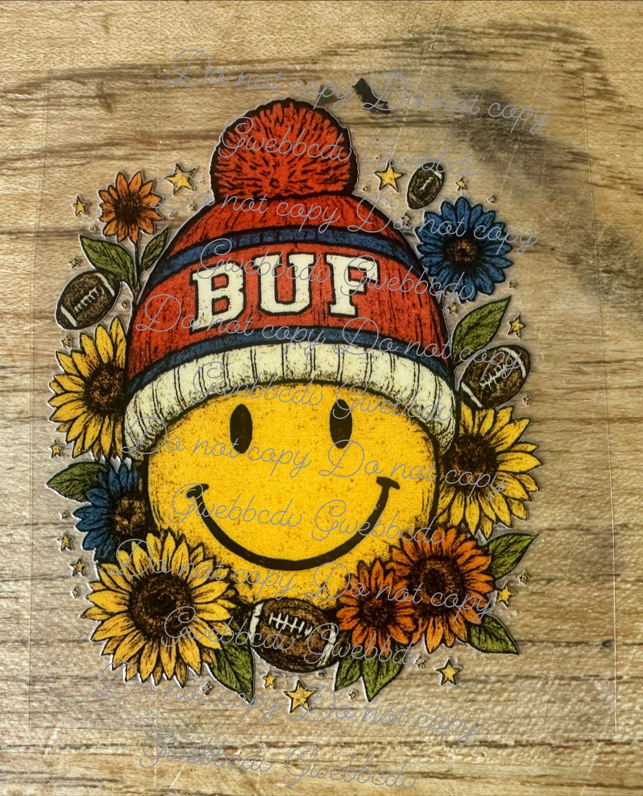 Buf Smiley Beanie Decal