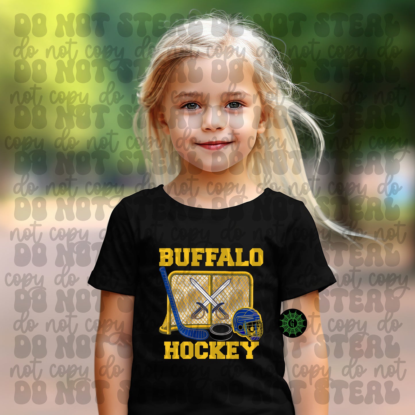 Buffalo Hockey Faux Embroidery