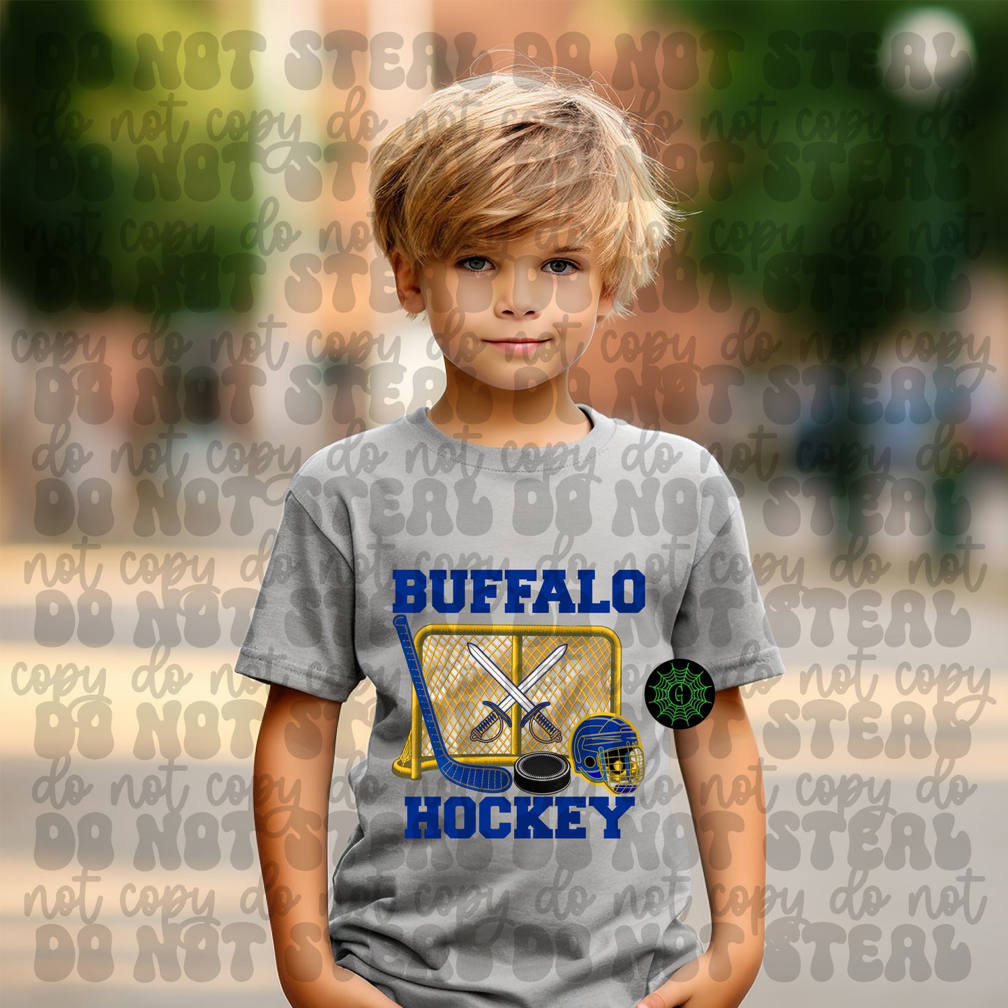 Buffalo Hockey Faux Embroidery