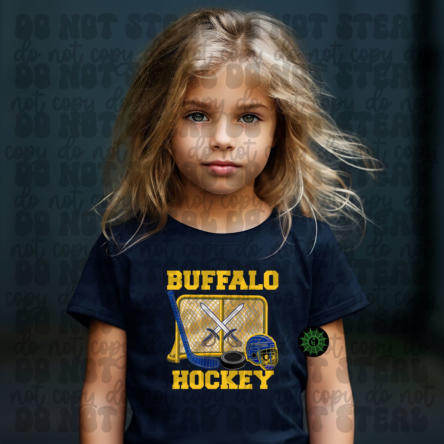 Buffalo Hockey Faux Embroidery