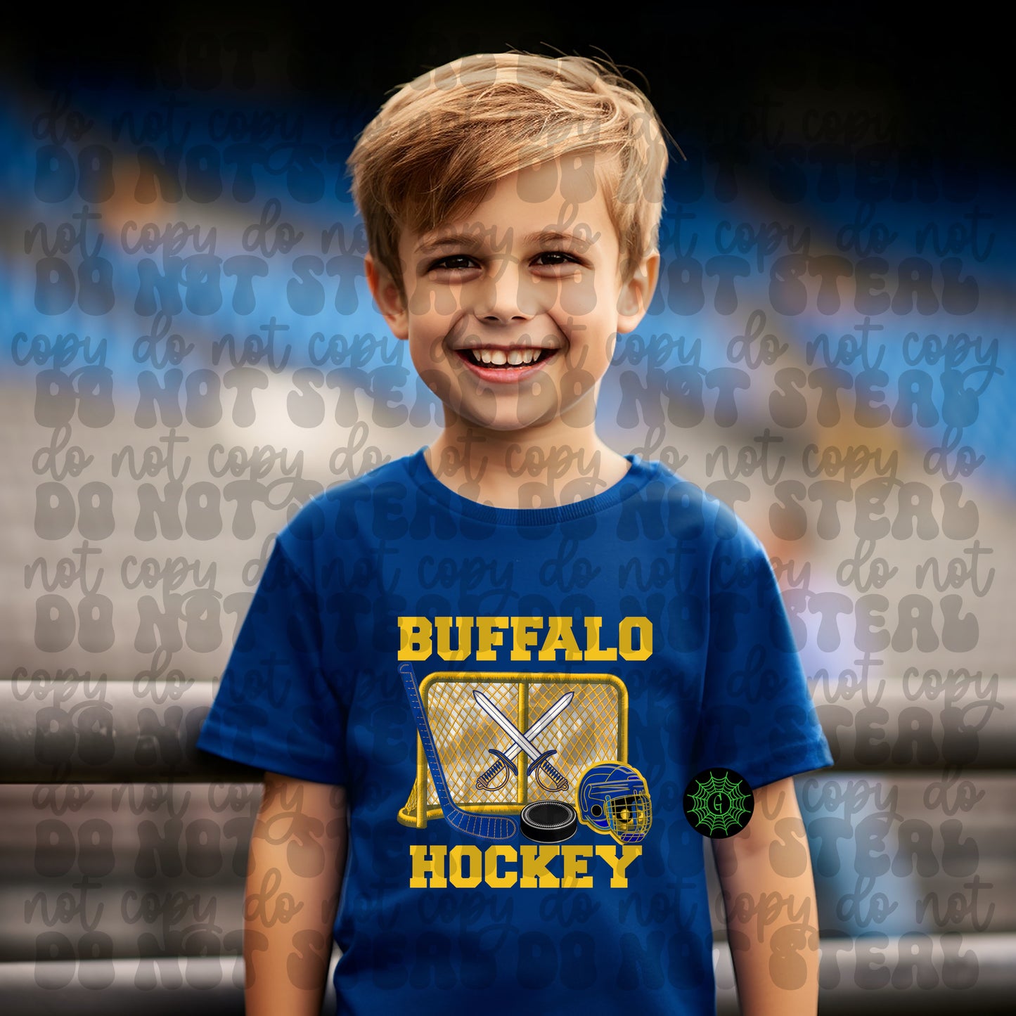 Buffalo Hockey Faux Embroidery