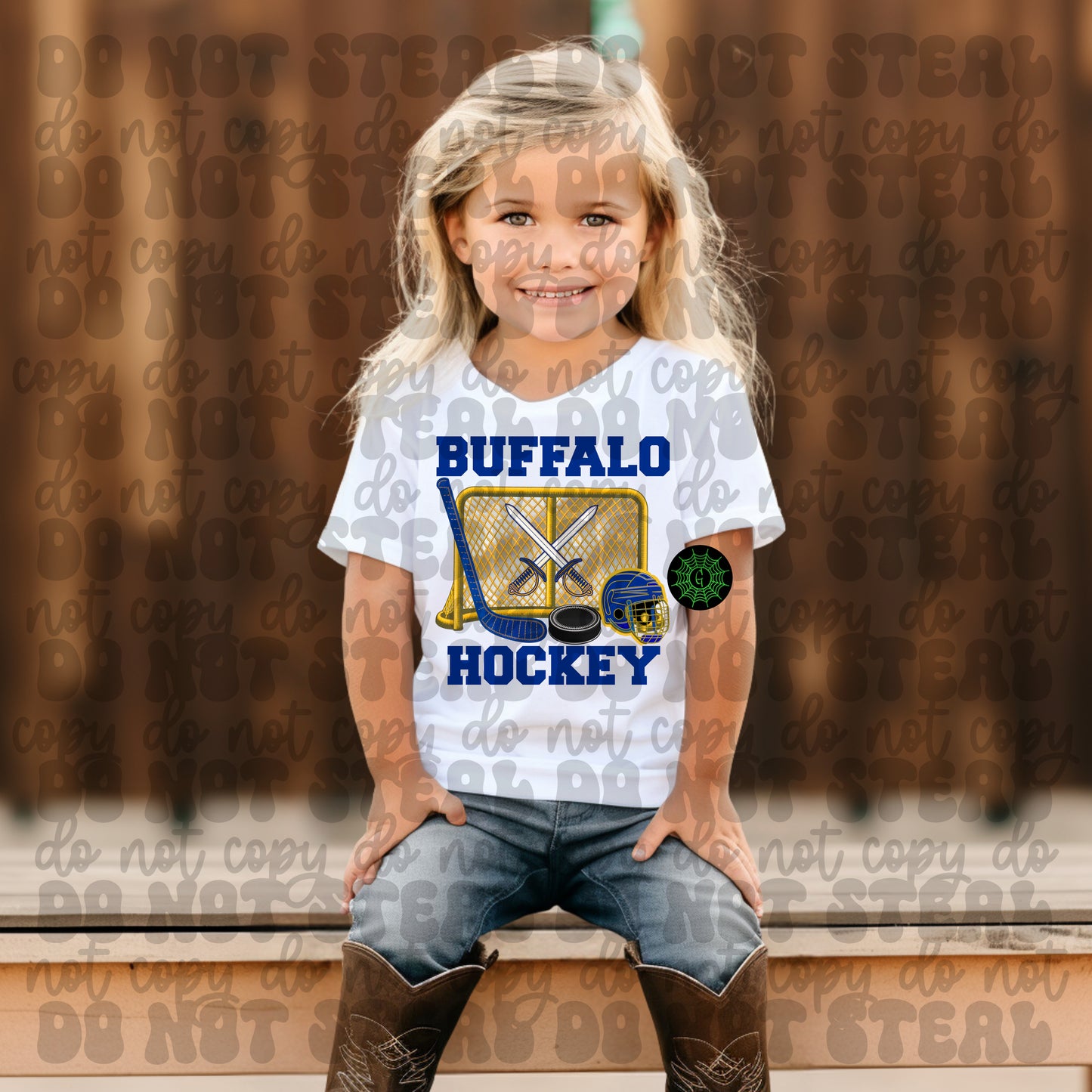 Buffalo Hockey Faux Embroidery