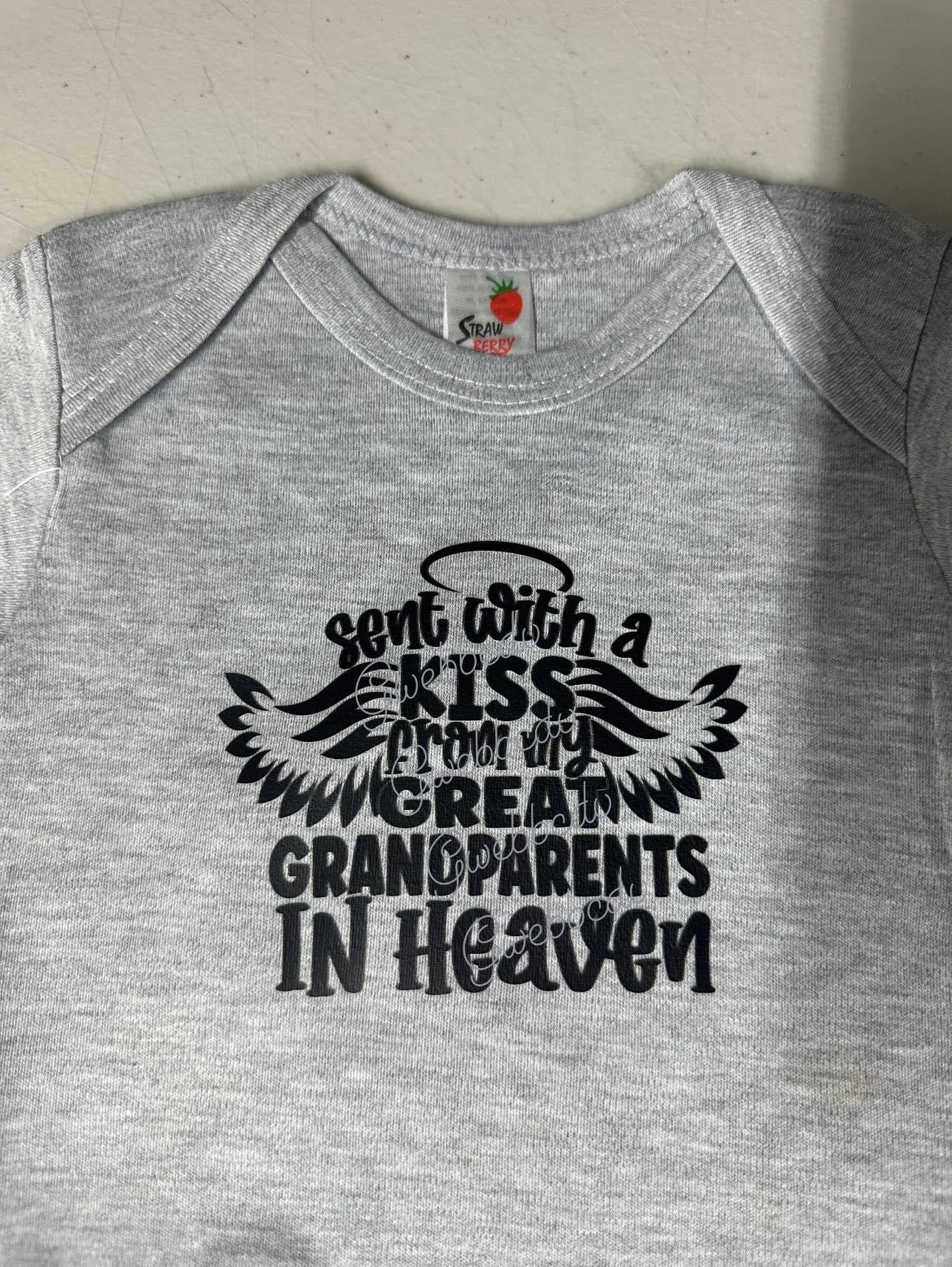 Sent With A Kiss From Great Grandparents Onesie