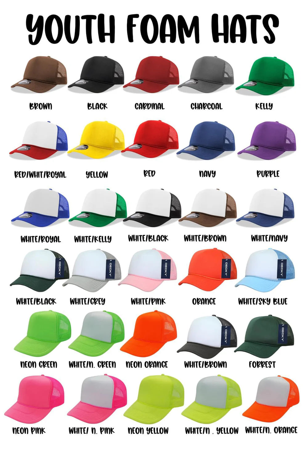 Outline Foam Hats