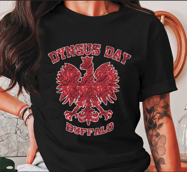 Dyngus Day Buffalo Faux Sequin