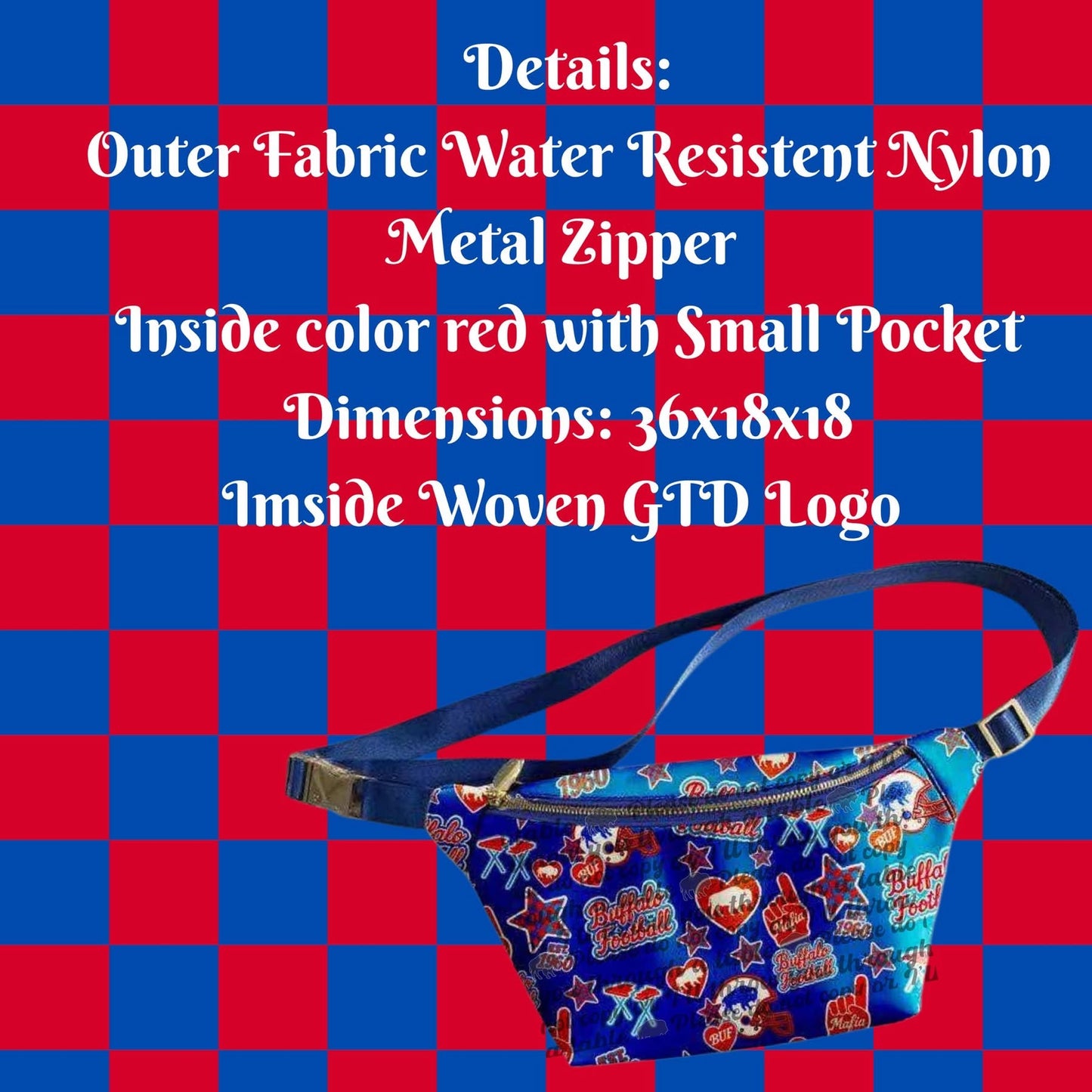 Buffalo Football Belt Bag