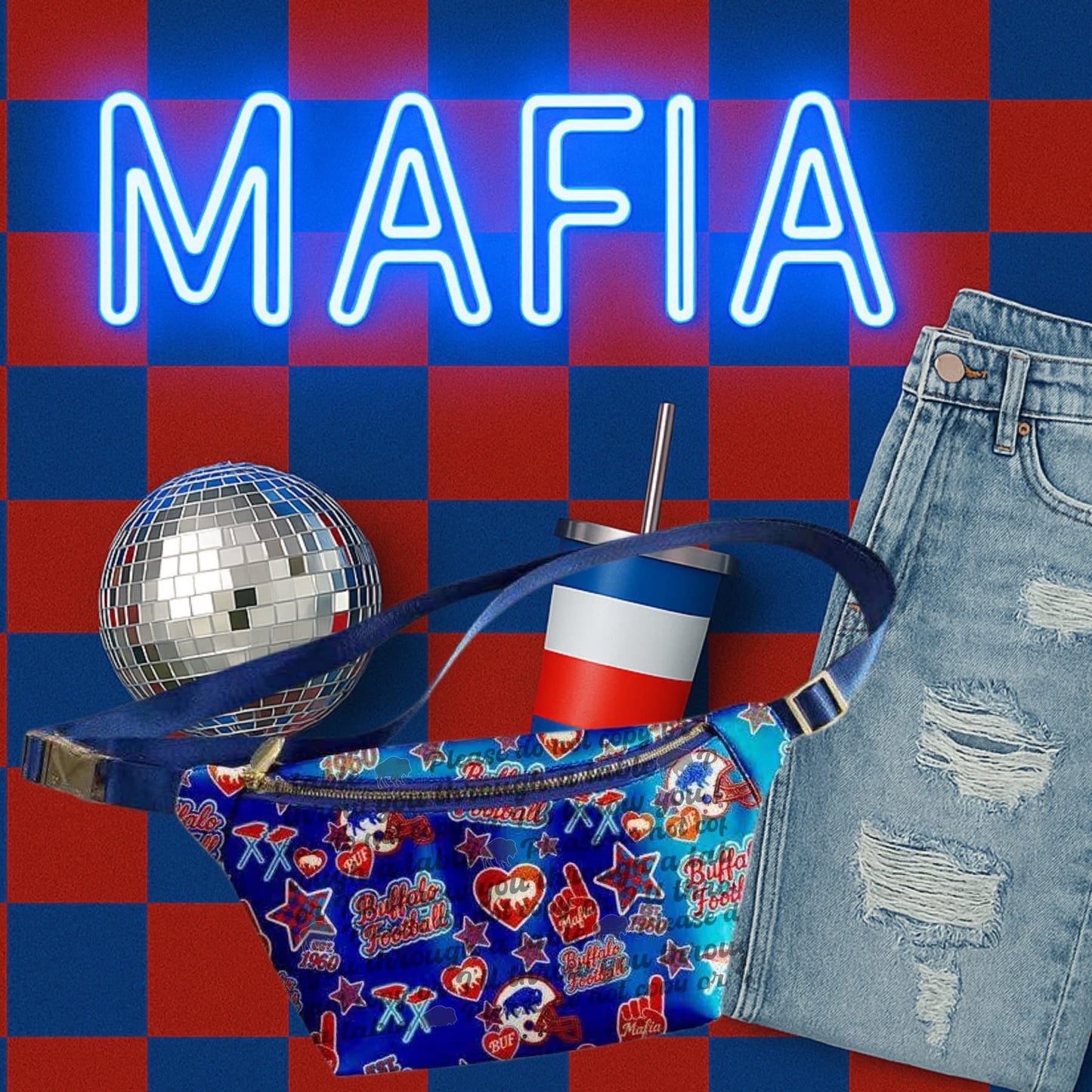 Buffalo Football Belt Bag