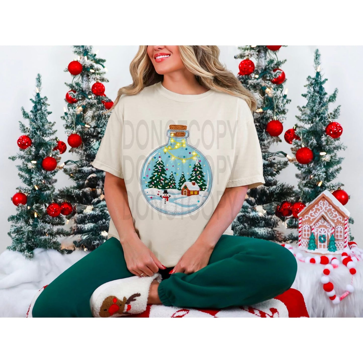 Faux Patch Xmas Scene