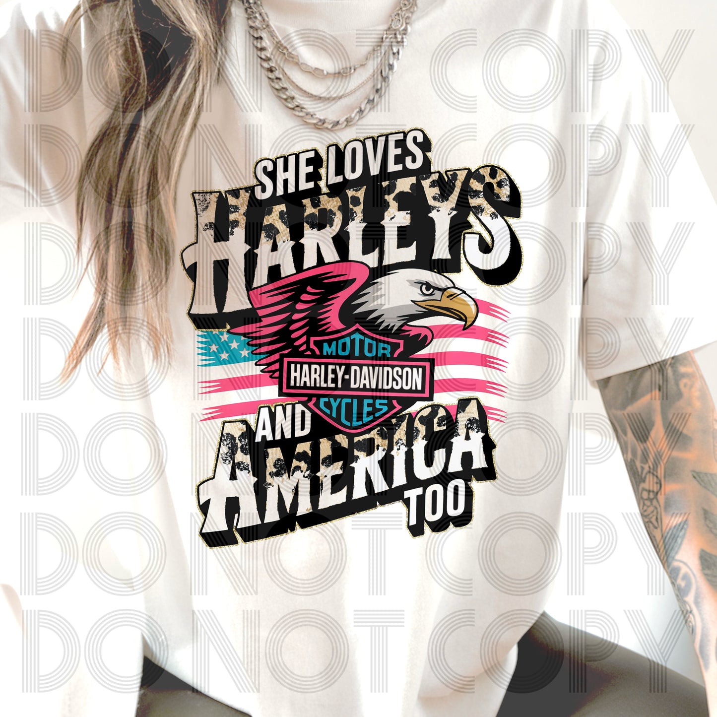 She Loves Harleys & America Too