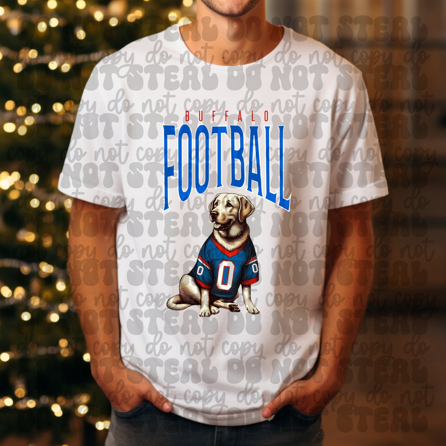 Buffalo Football Yellow Lab