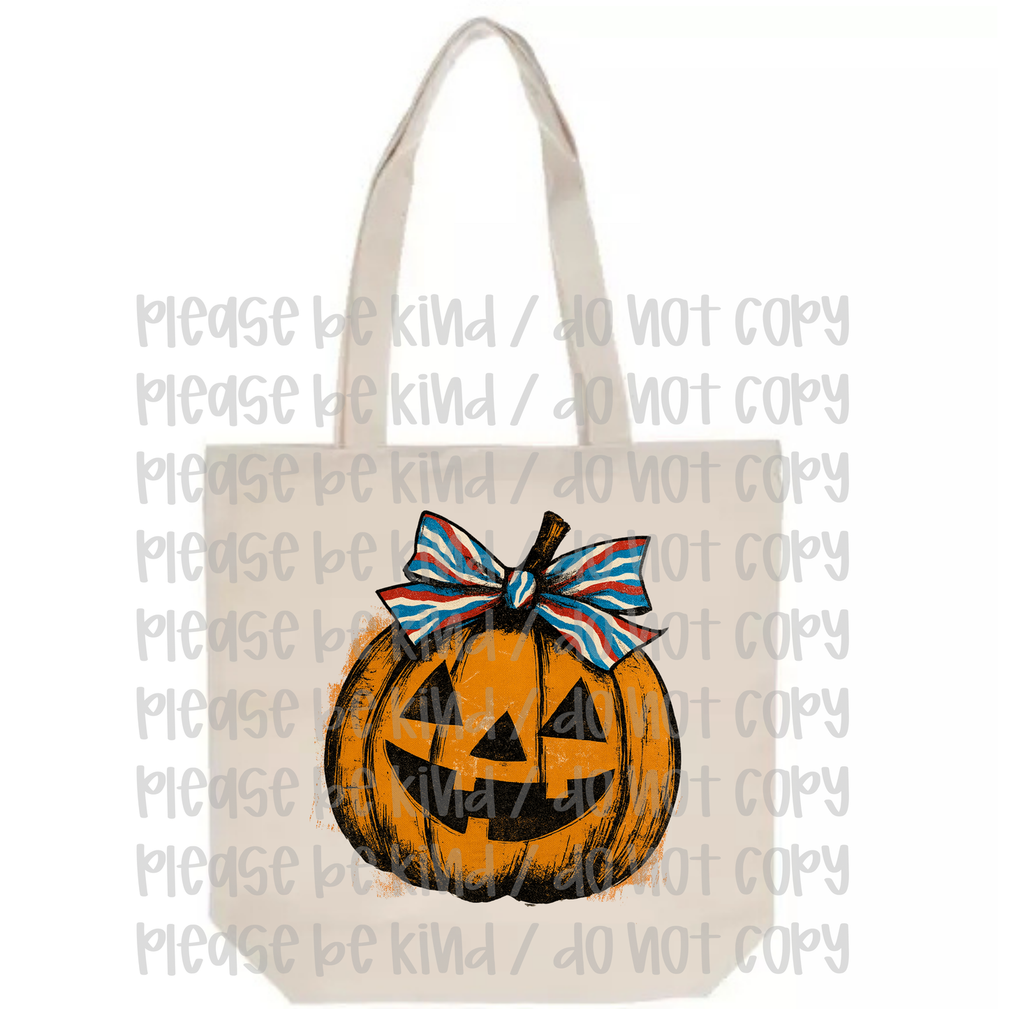 Pumpkin Football Bow Tote Bag