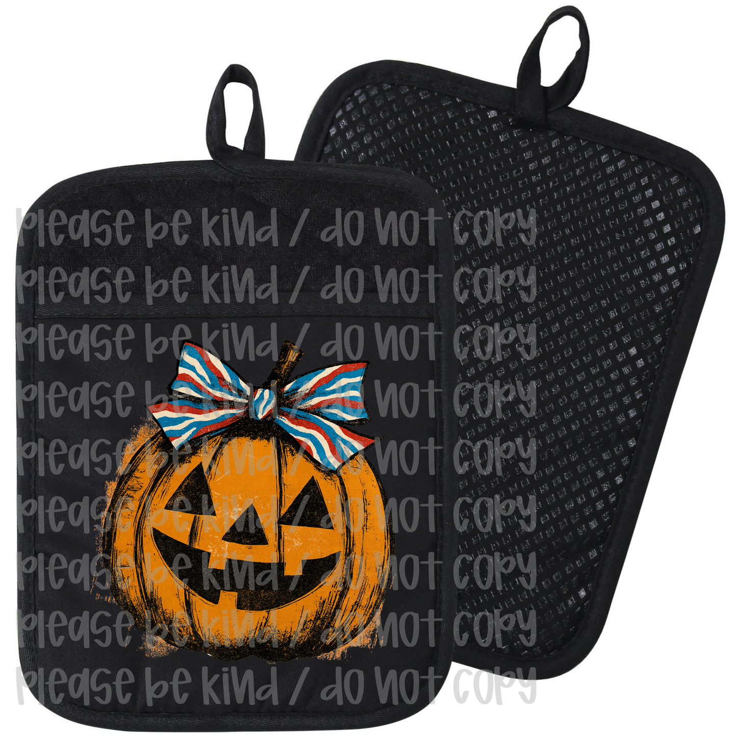 Pumpkin Football Bow Pot Holder