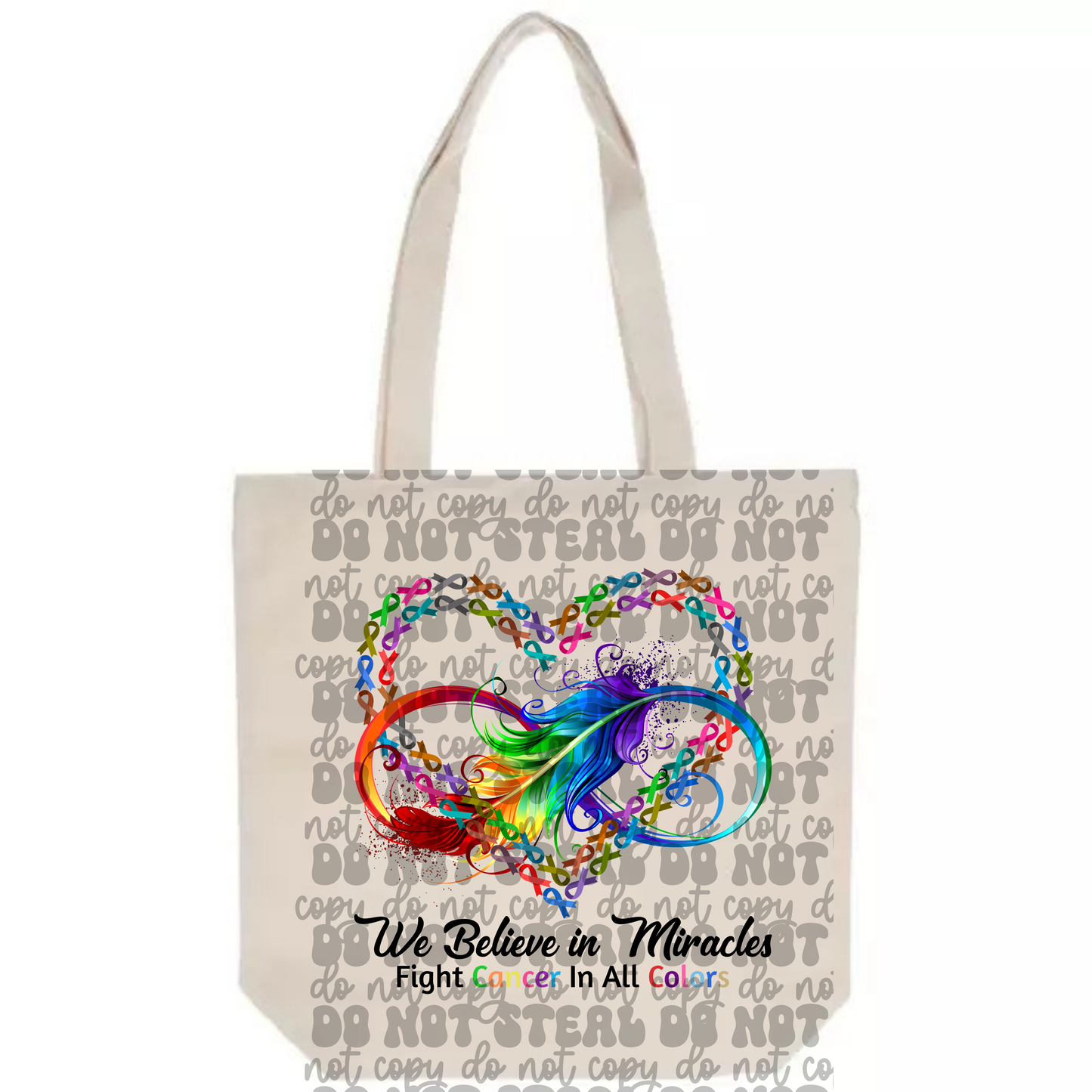 Fight For Cancer Infinity Tote Bag