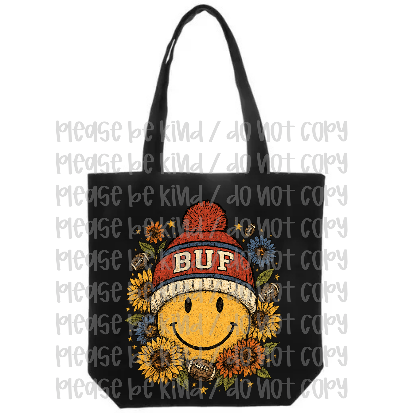 Buf Smiley Beanie Tote Bag