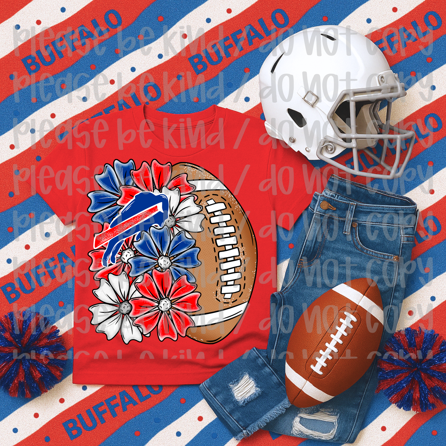 Buffalo Flower Football