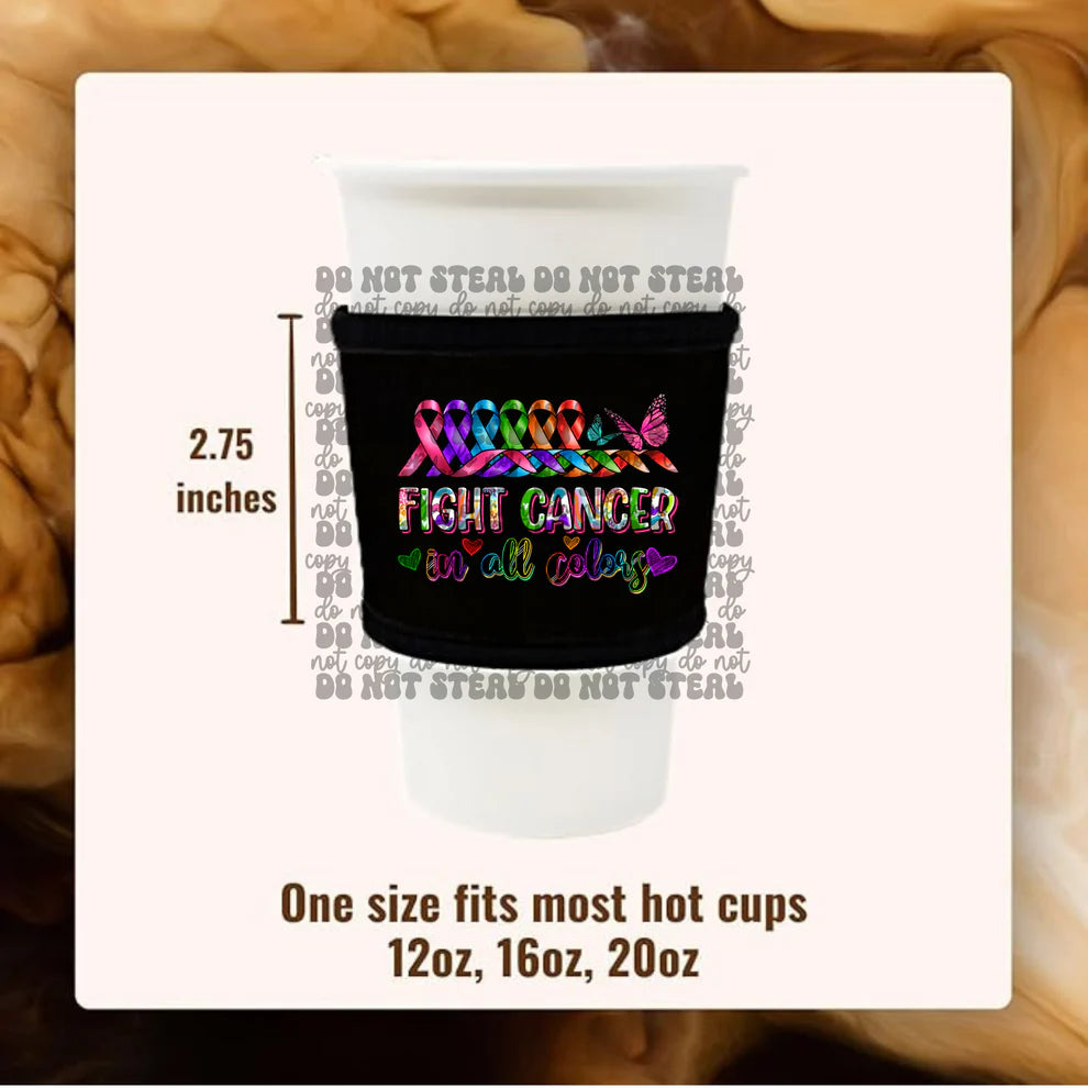 Fight For Cancer Ribbons Koozie
