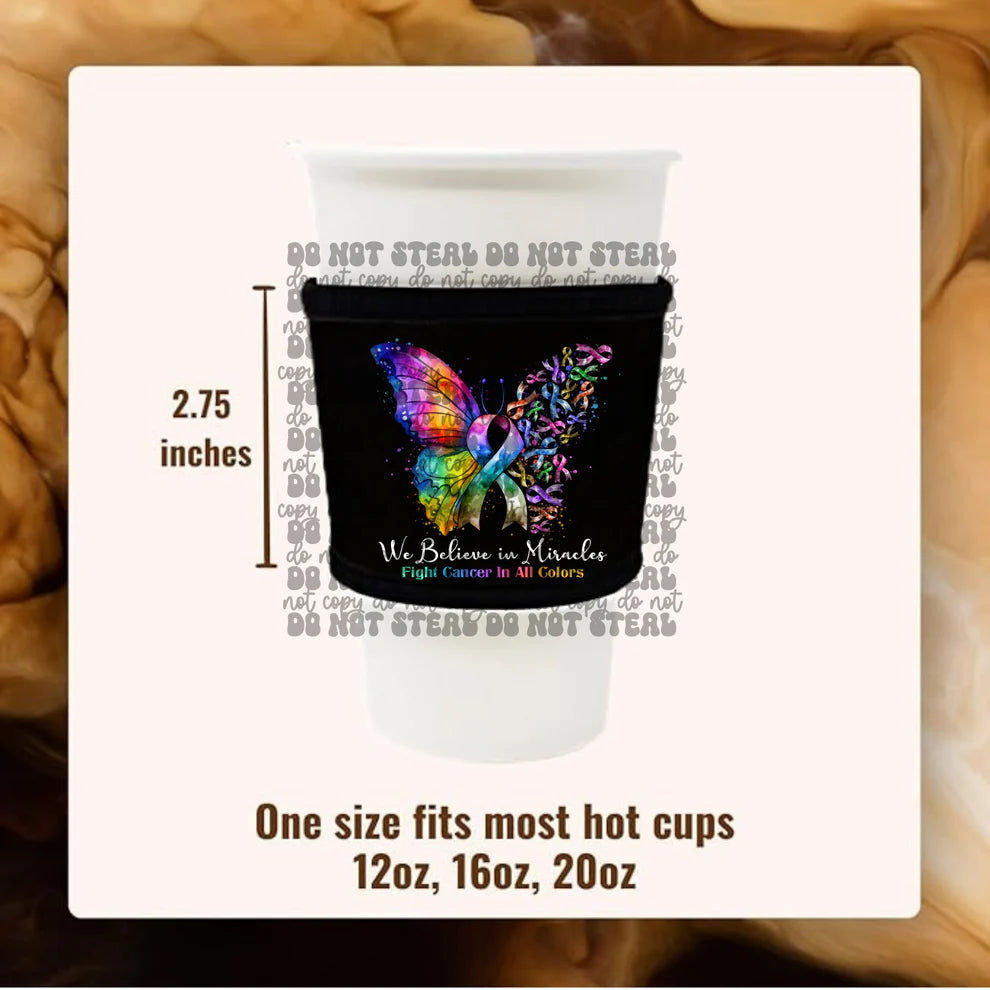 Fight For Cancer Butterfly Koozie