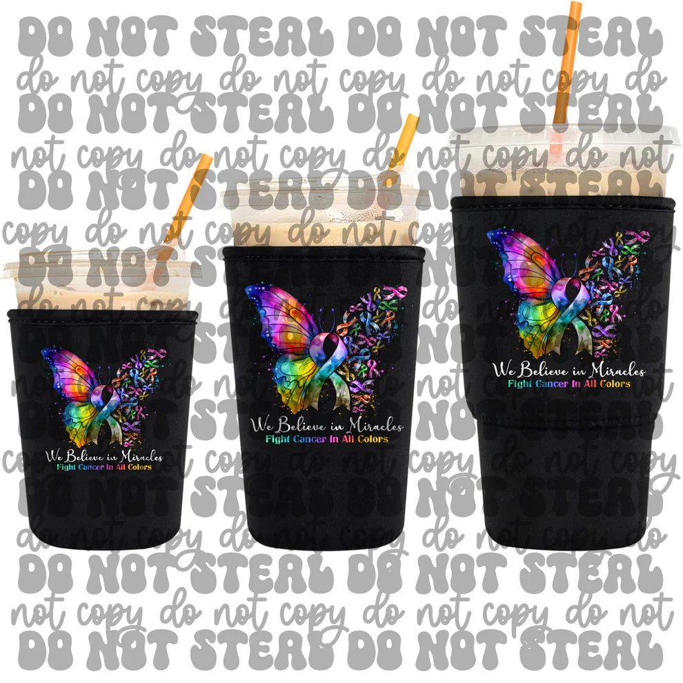 Fight For Cancer Butterfly Koozie