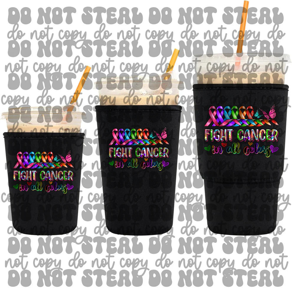 Fight For Cancer Ribbons Koozie