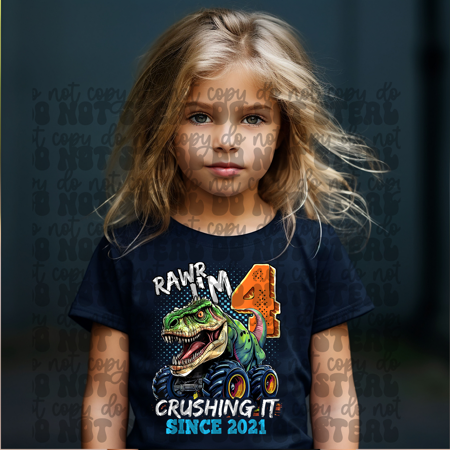 Rawr I'm 4 And Crushing It Short Sleeve