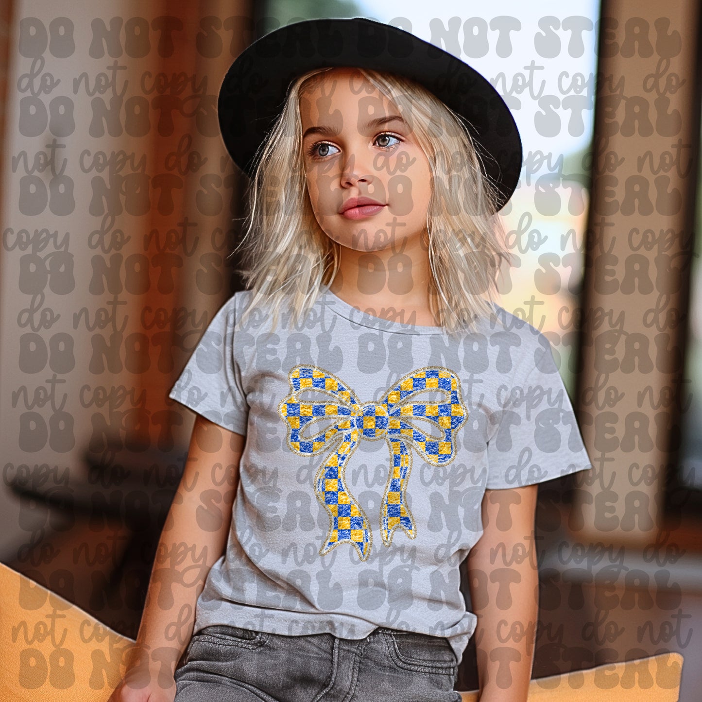 Buffalo Hockey Checkered Bow