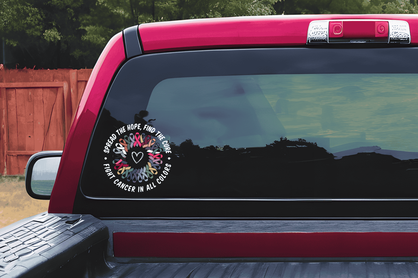 Fight Cancer Ribbons Circle Decal