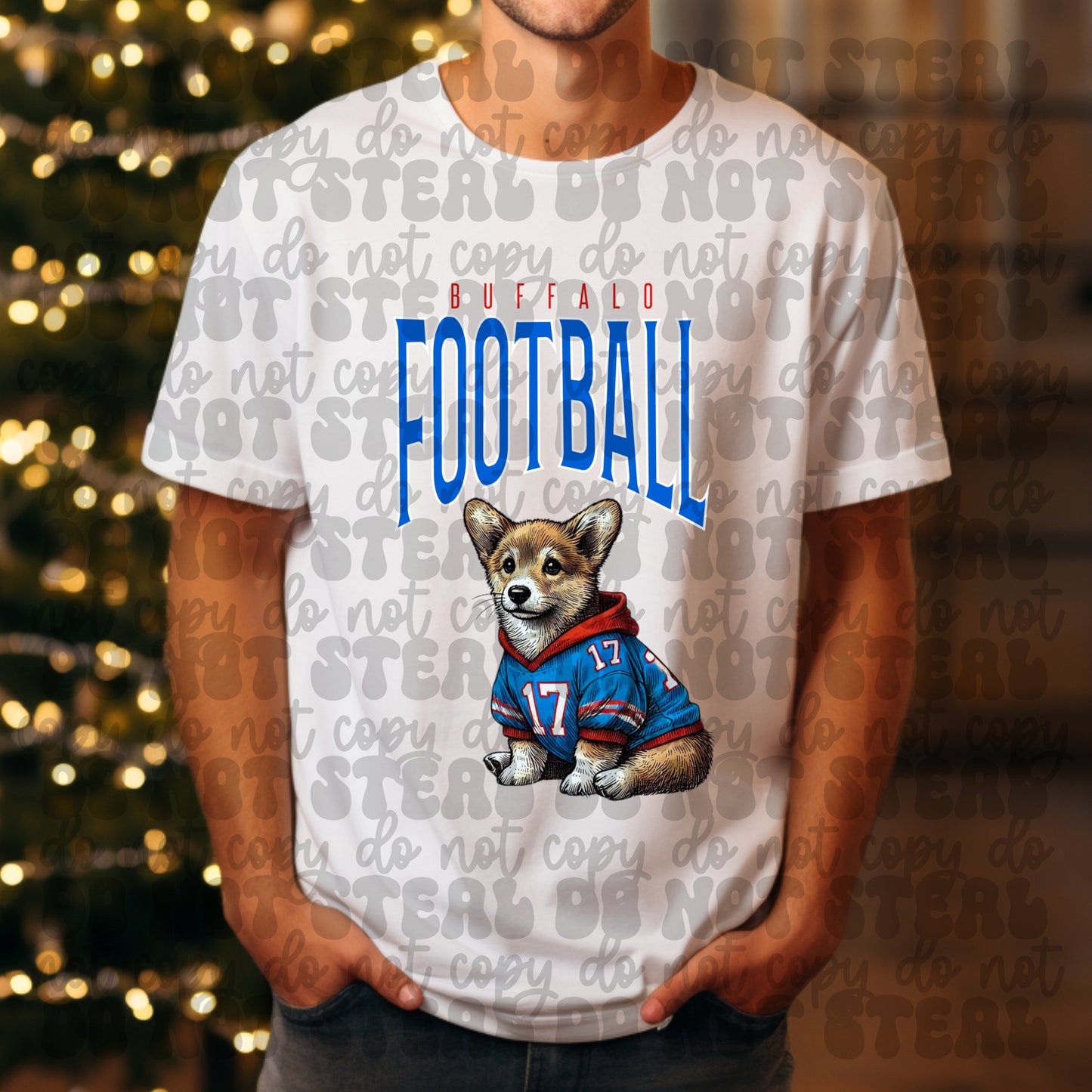 Buffalo Football Corgi Jess