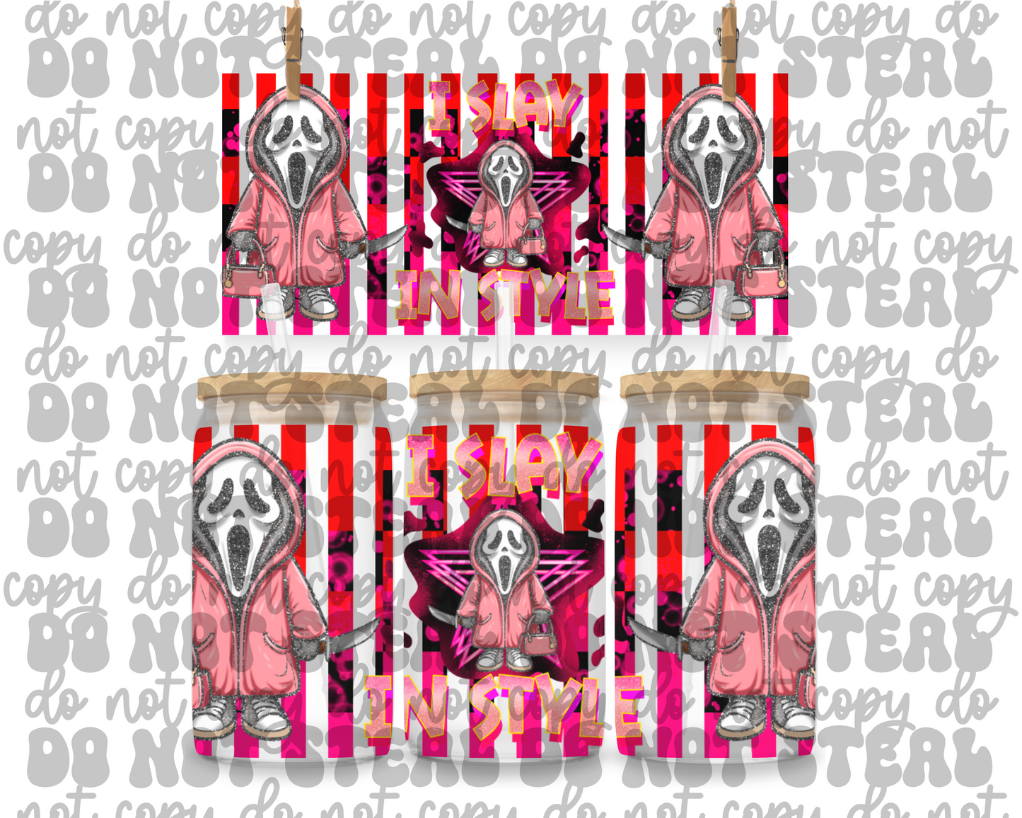 I Slay In Style 16oz UV DTF Cup Wrap
