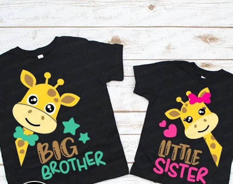 Giraffe Sibling Tshirt