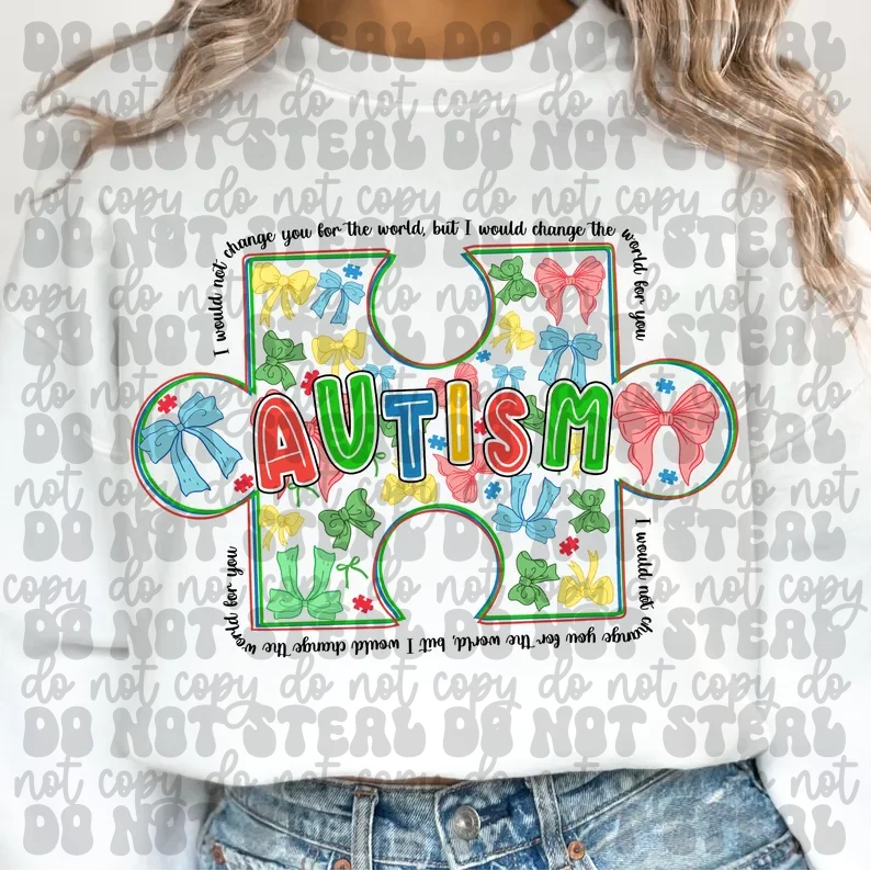 Autism Bow Puzzle Piece