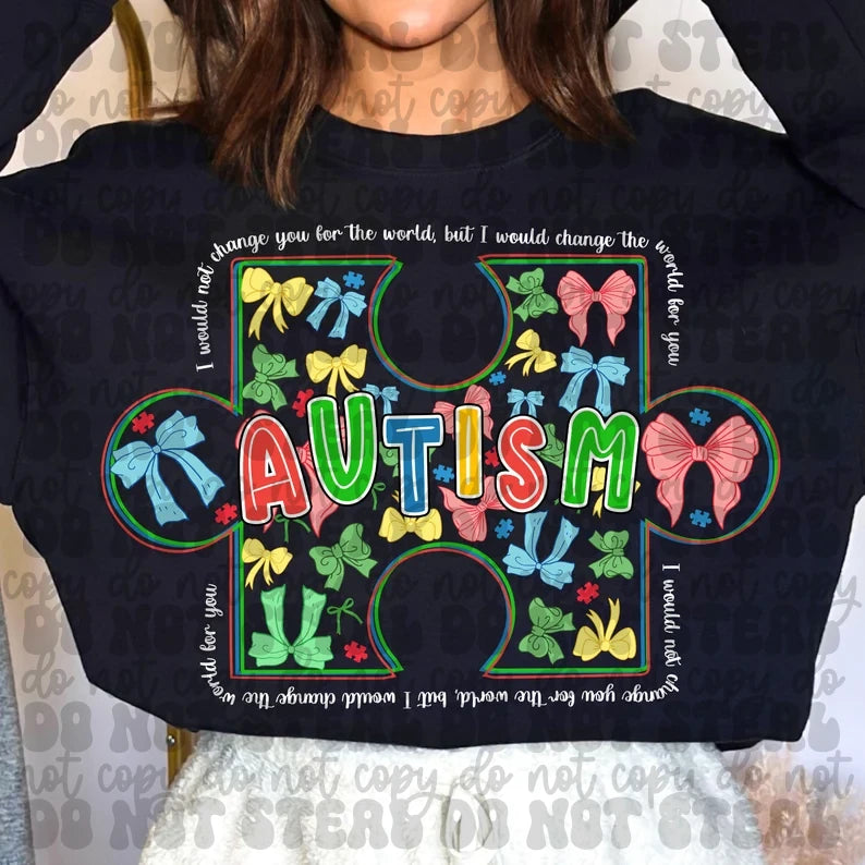 Autism Bow Puzzle Piece