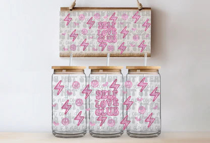 Self Love Club 16oz UV DTF Cup Wrap