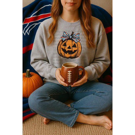 Pumpkin Football Bow