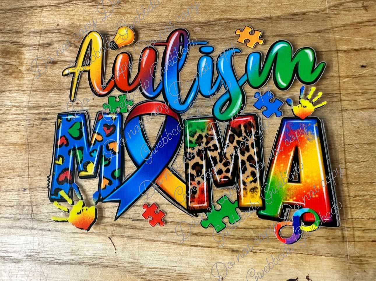 Autism Mom Ribbon Decal
