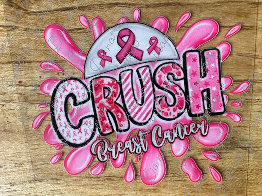 Crush Breast Cancer Decal