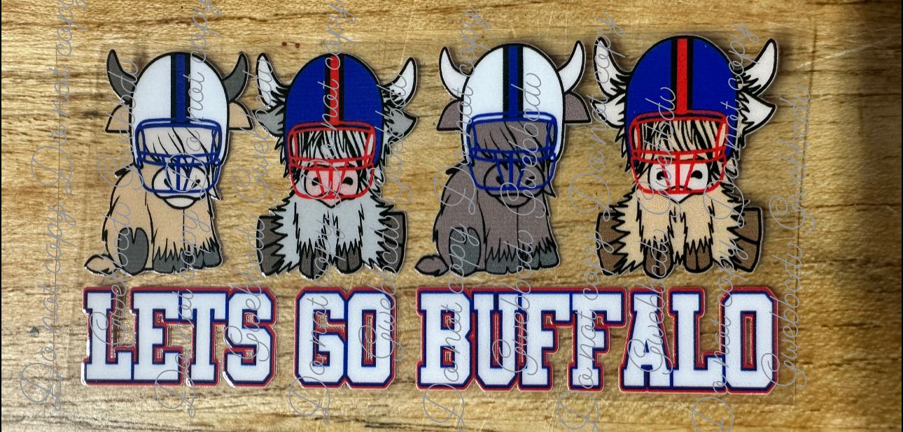 Lets Go Buffalo Highland Cows Decal