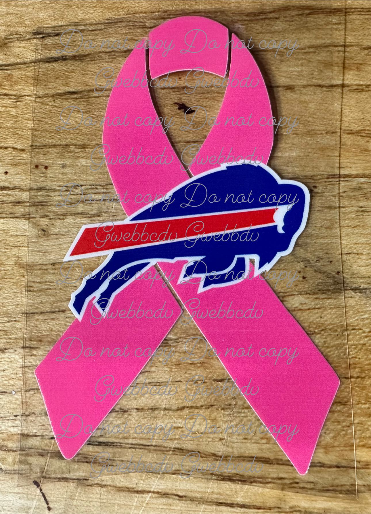 Bills Breast Cancer Ribbon Decal