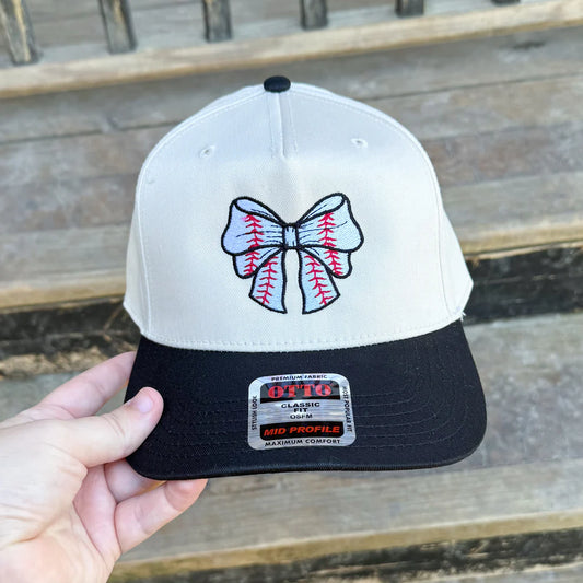Baseball/Softball Bow 2 Toned Hat
