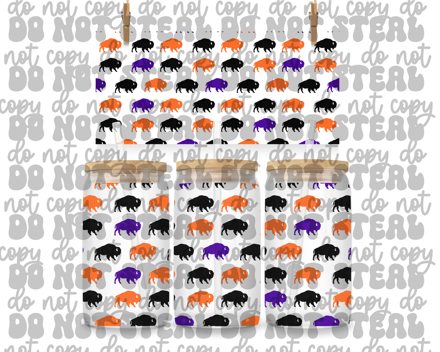Buffalo Lacrosse 16oz UV DTF Cup Wrap