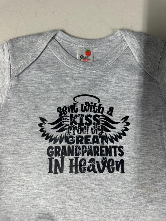 Sent With A Kiss From Great Grandparents Onesie