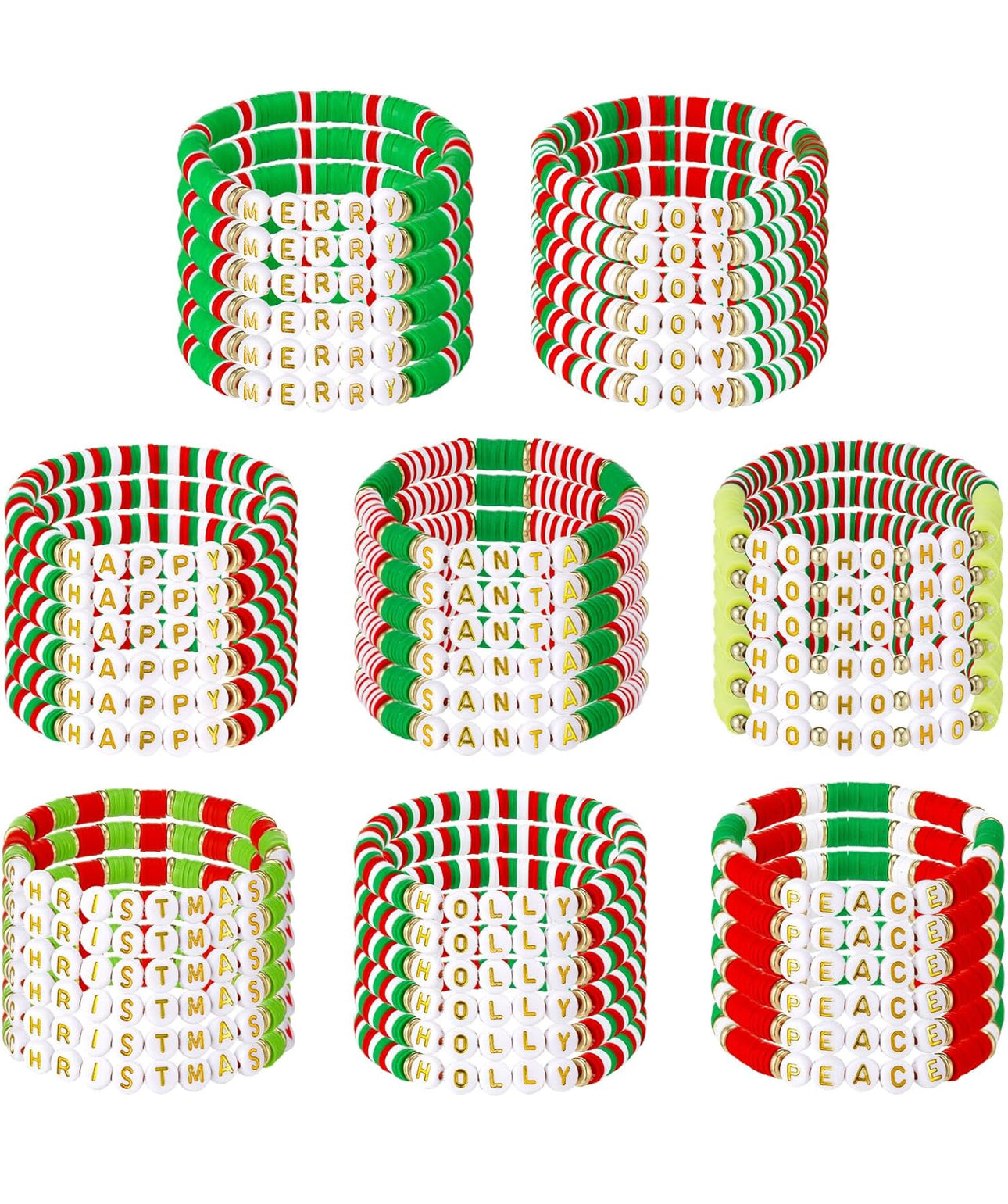 Christmas Polymer Clay Bracelet