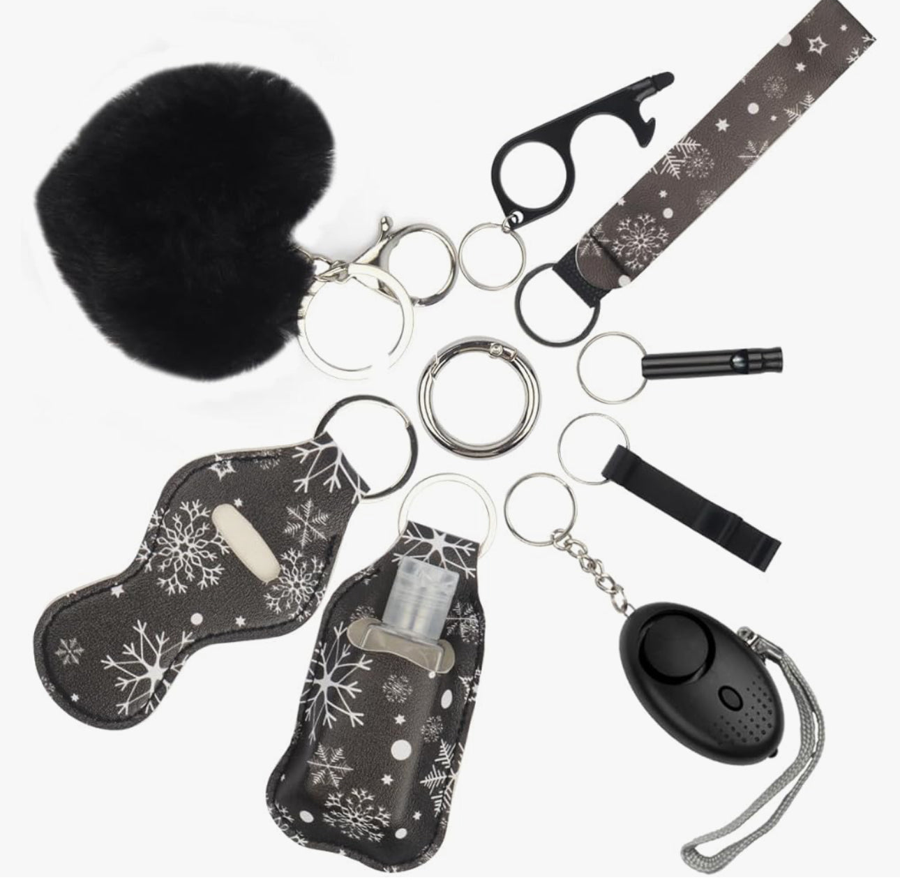 9 Piece Safety Keychain