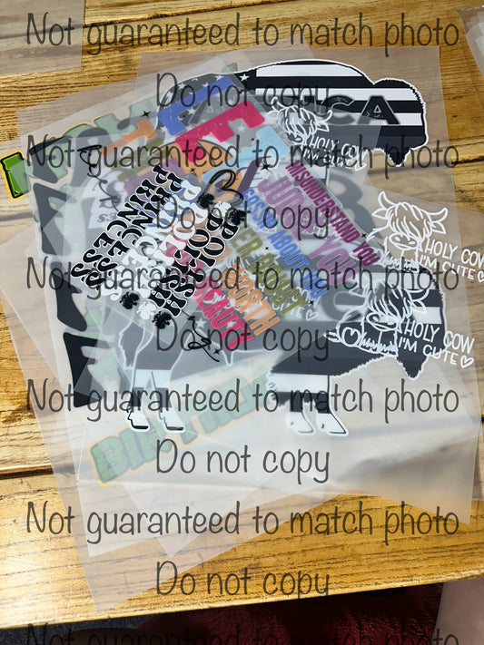 DTF Transfers Mystery Pack