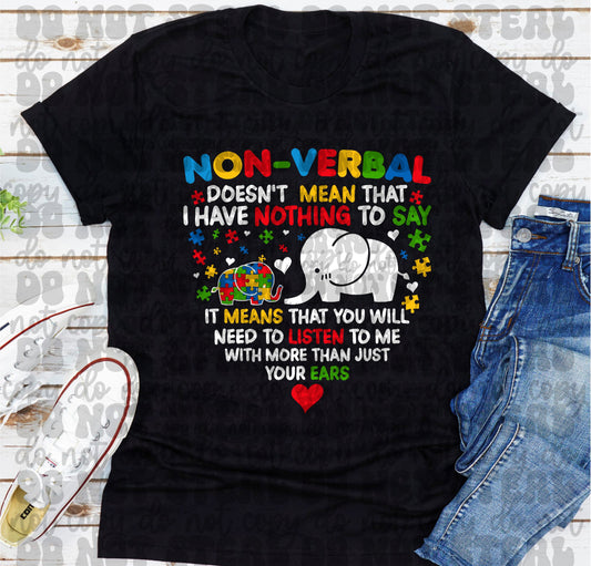 Non Verbal Doesn't Mean