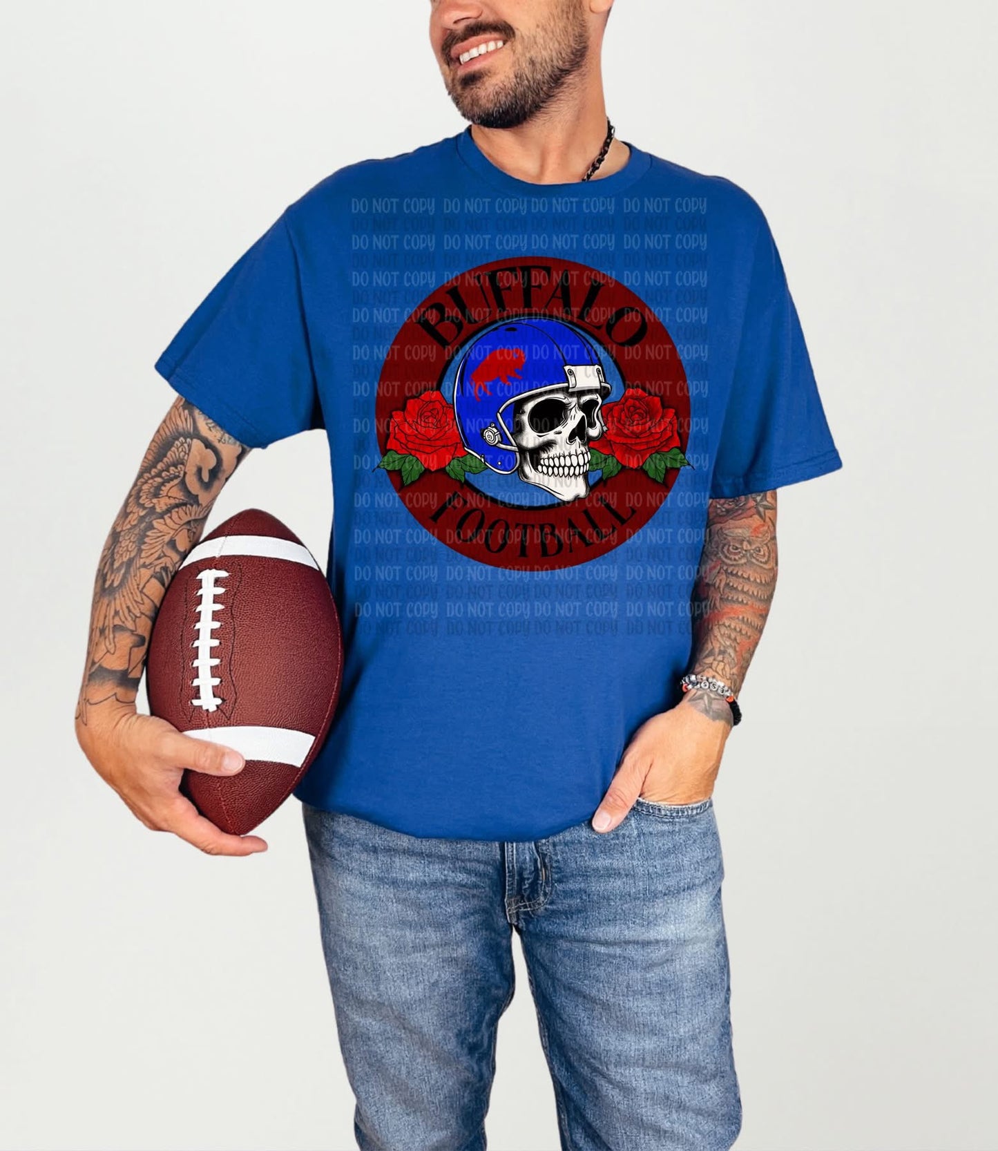 Buffalo Football Skull