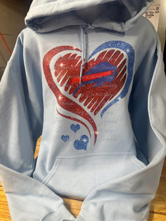 Glitter Heart Hoodie