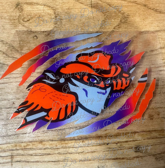 Ripped Lacrosse Decal