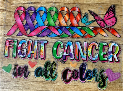 Fight For Cancer Ribbons Decal