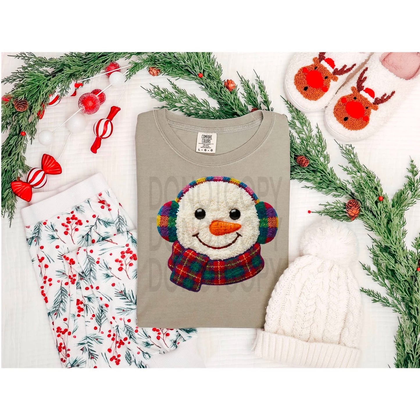 Faux Patch Snowman